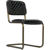 Noir 0037 Dining Chair, Steel & Leather, 18" W