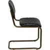 Noir 0037 Dining Chair, Steel & Leather, 18" W