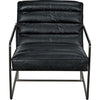 Noir Demeter Chair, Metal & Leather, 25" W