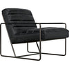 Noir Demeter Chair, Metal & Leather, 25" W