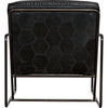 Noir Demeter Chair, Metal & Leather, 25" W