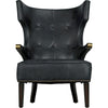 Noir Heracles Chair, Leather, 31" W