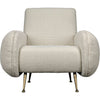 Noir Hera Chair, Boucle Fabric - Metal & Polyester, 35" W