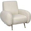 Noir Hera Chair, Boucle Fabric - Metal & Polyester, 35" W