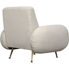 Noir Hera Chair, Boucle Fabric - Metal & Polyester, 35" W
