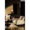 Noir Hera Chair, Boucle Fabric - Metal & Polyester, 35" W