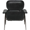 Noir Randers Arm Chair - Industrial Steel & Leather, 31" W