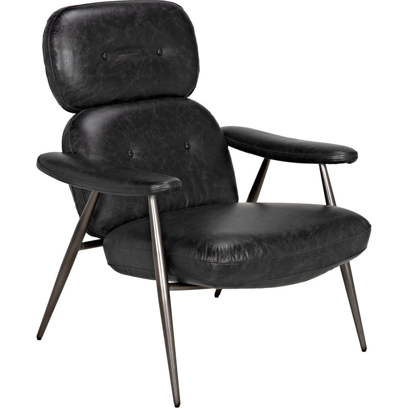 Primary vendor image of Noir Randers Arm Chair - Industrial Steel & Leather, 31