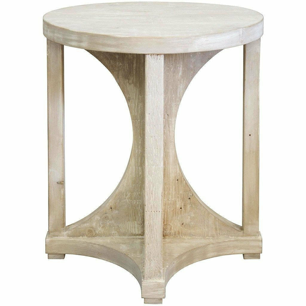 CFC Freesia Reclaimed Lumber Side Table, Grey Wash-Side Tables-CFC-Heaven's Gate Home, LLC