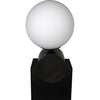 Noir Kate Table Lamp, Black Metal w/ Antique Brass Accent, 8"