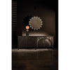 Noir Kate Table Lamp, Black Metal w/ Antique Brass Accent, 8"