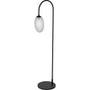 Noir Swan Floor Lamp, Black Steel