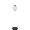 Noir Swan Floor Lamp, Black Steel