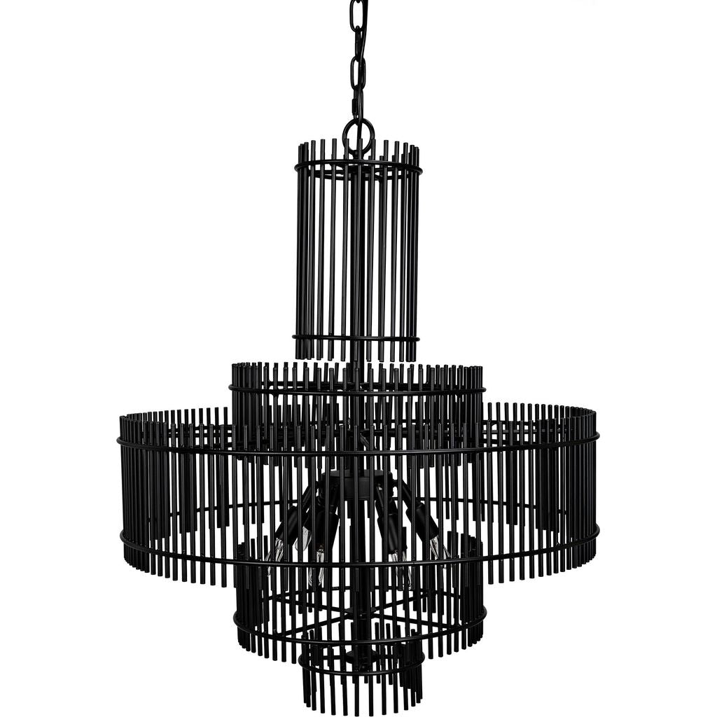 Noir Ghost Chandelier - Industrial Steel