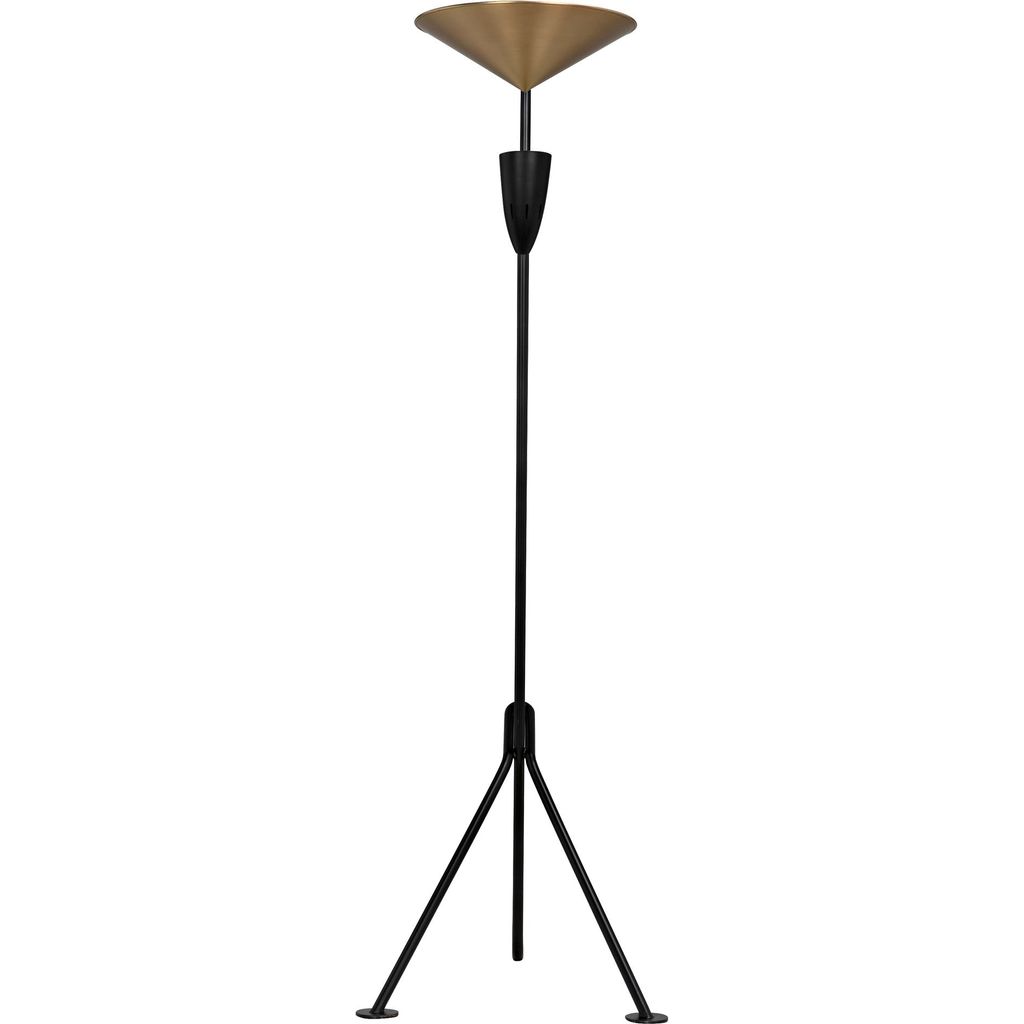 Noir Jetset Floor Lamp - Industrial Steel