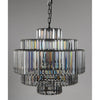 Noir Axa Chandelier - Industrial Steel & Crystals