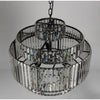 Noir Axa Chandelier - Industrial Steel & Crystals