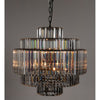 Primary vendor image of Noir Axa Chandelier - Industrial Steel & Crystals