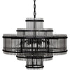 Noir Rowan Chandelier - Industrial Steel & Glass