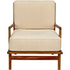 Noir Allister Chair, Teak & Rattan, 29" W