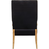 Noir Narciso Chair, Teak w/ Black Woven Fabric, 27" W