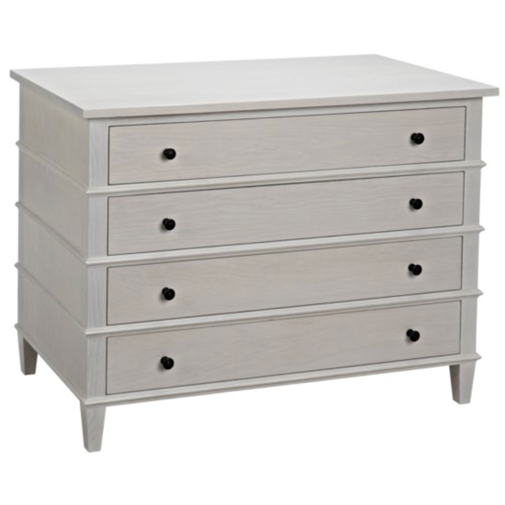 CFC Dennis 4-Drawer Dresser, Gray Shellac-Dressers-CFC-Heaven's Gate Home, LLC