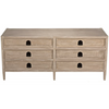 CFC Lewis 6-Drawer Reclaimed Lumber Dresser, Gray Wash-Dressers-CFC-Heaven's Gate Home, LLC