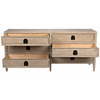 CFC Lewis 6-Drawer Reclaimed Lumber Dresser, Gray Wash-Dressers-CFC-Heaven's Gate Home, LLC