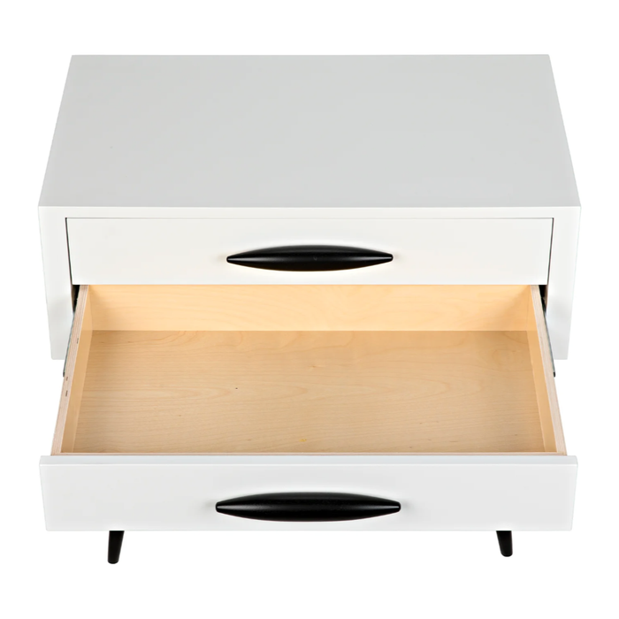 CFC Taylor 2-Drawer Nightstand, Poplar/Walnut