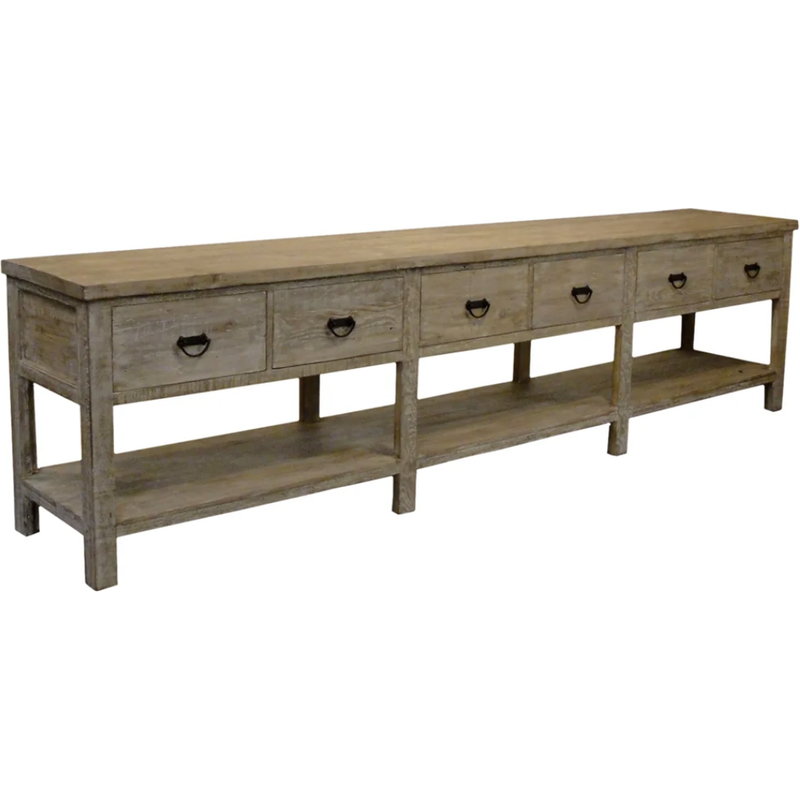 CFC Reclaimed Douglas Fir Martha Sideboard, 6 Drawer, 142