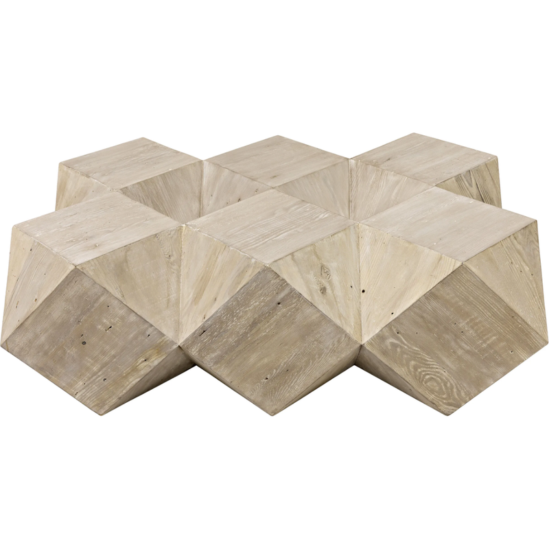 CFC Reclaimed Douglas Fir Icosahedron Coffee Table, Large, 55