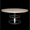 CFC Basket Reclaimed Lumber Top Round Dining Table, 72" Dia.