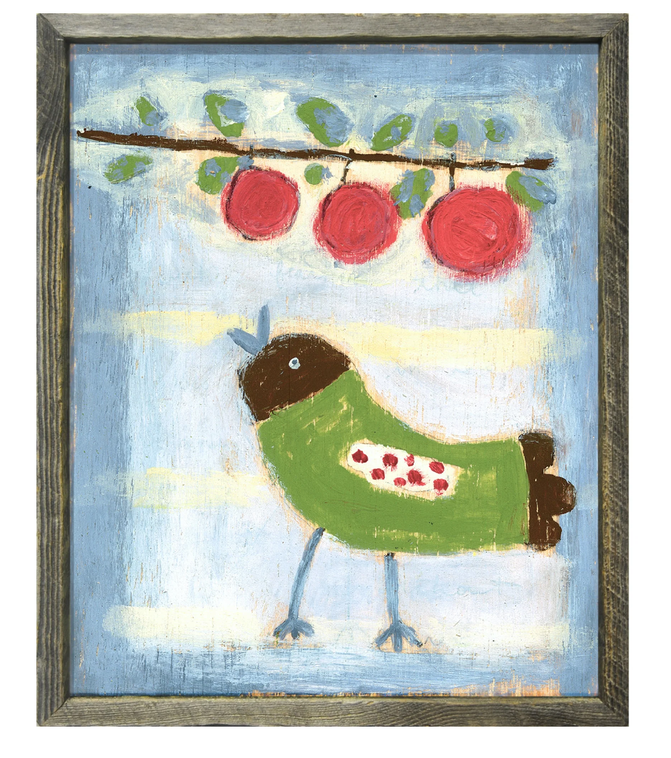 Sugarboo & Co. Bird With Cherries Art Print