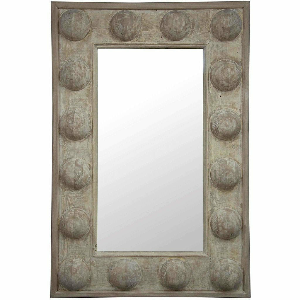 CFC Reclaimed Lumber Boulder Mirror, Grey Wash Wax-Mirrors-CFC-Heaven's Gate Home, LLC