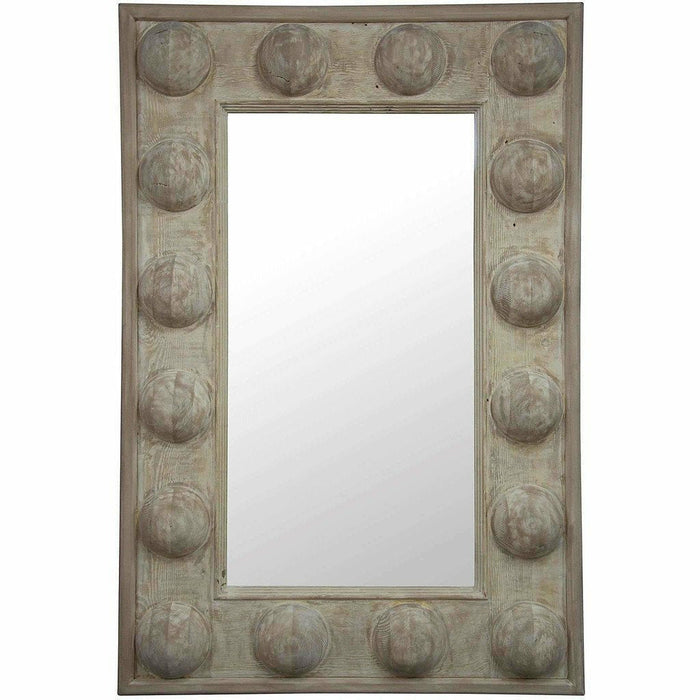 CFC Reclaimed Lumber Boulder Mirror, Grey Wash Wax-Mirrors-CFC-Heaven's Gate Home, LLC