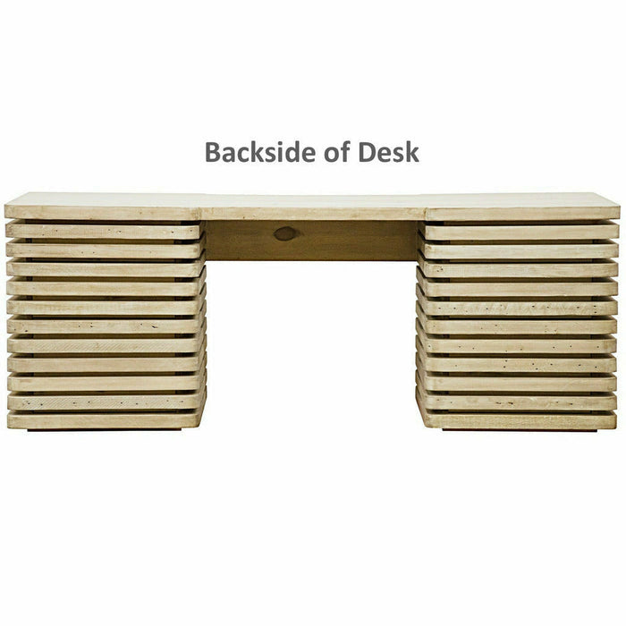 CFC Milo Reclaimed Douglas Fir Handsome 6-Drawer Desk, 80" W