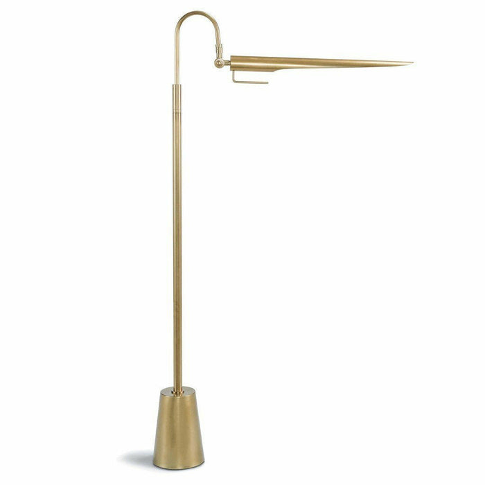 Regina Andrew Raven Floor Lamp, Natural Brass-Floor Lamps-Regina Andrew-Heaven's Gate Home