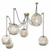 Regina Andrew Molten Spider Large With Smoke Glass, Natural Brass-Chandeliers-Regina Andrew-Heaven's Gate Home