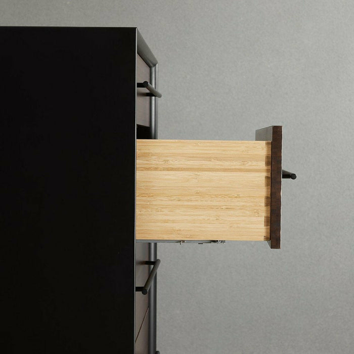 Greenington Park Avenue Solid Moso Bamboo 4 Drawer High Chest, Ruby