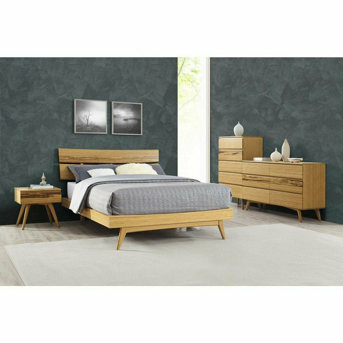 Greenington Azara Solid Bamboo Five Drawer Chest, Tiger Accent