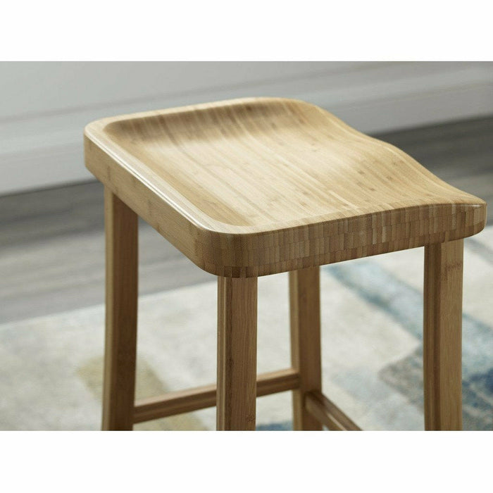 Greenington Tulip Solid Bamboo Bar Height Stool (Set of 2)
