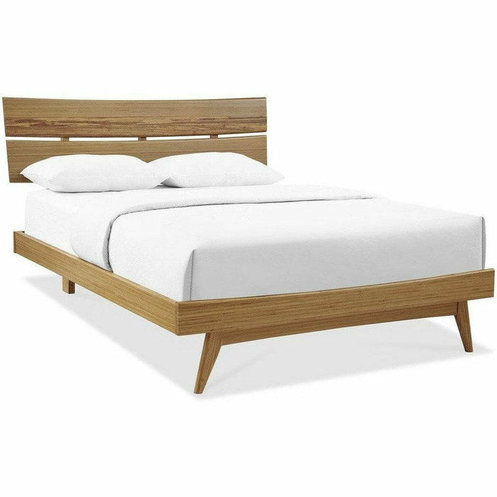 Greenington Azara Solid Bamboo Platform Bed, Caramelized/Tiger Accent