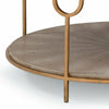 Regina Andrew Vogue Shagreen Cocktail Table, Ivory Grey and Brass-Coffee/Cocktail Tables-Regina Andrew-Heaven's Gate Home