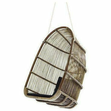 Sika-Design Originals Rattan Renoir Swing/Hanging Chair w/Cushion, Antique, Indoor-Hanging Chairs-Sika Design-Antique-Heaven's Gate Home, LLC