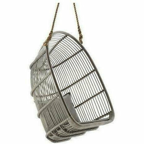 Sika-Design Originals Rattan Renoir Swing/Hanging Chair w/ Cushion, Taupe, Indoor-Hanging Chairs-Sika Design-Taupe-Heaven's Gate Home, LLC