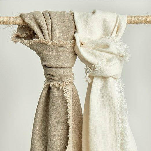 TL at Home Rustic Linen Stone Washed Luxury Throw