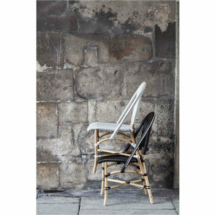 Sika-Design Affaire Sofie Rattan Side Bistro Chair, Stackable, Indoor/Covered Outdoor-Dining Chairs-Sika Design-Heaven's Gate Home, LLC