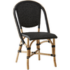 Sika-Design Affaire Sofie Rattan Side Bistro Chair, Stackable, Indoor/Covered Outdoor-Dining Chairs-Sika Design-Black / Black Dots-Heaven's Gate Home, LLC