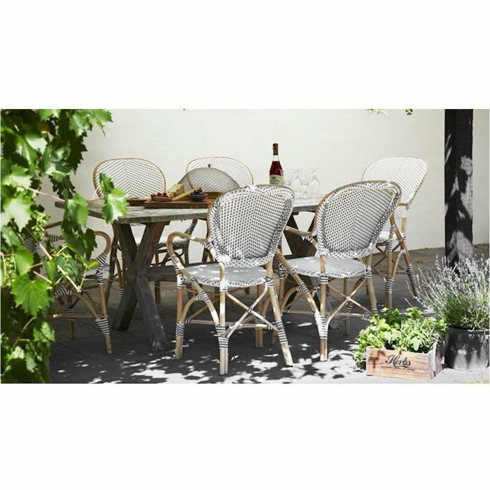 Sika-Design Affaire Isabell Bistro Stacking Arm Chair, Indoor/Covered Outdoor-Dining Chairs-Sika Design-Heaven's Gate Home, LLC