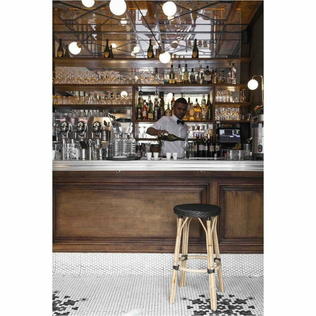 Sika-Design Affaire Simone Rattan Bar Stool, Stackable, Indoor/Covered Outdoor-Bar Stools-Sika Design-Heaven's Gate Home, LLC